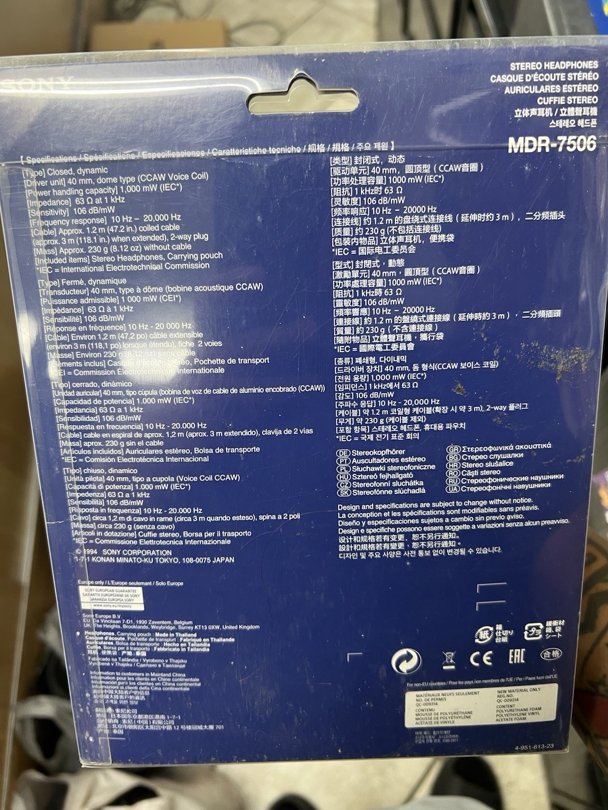 Sony Professional Mdr7506 Sound Monitor Headphones