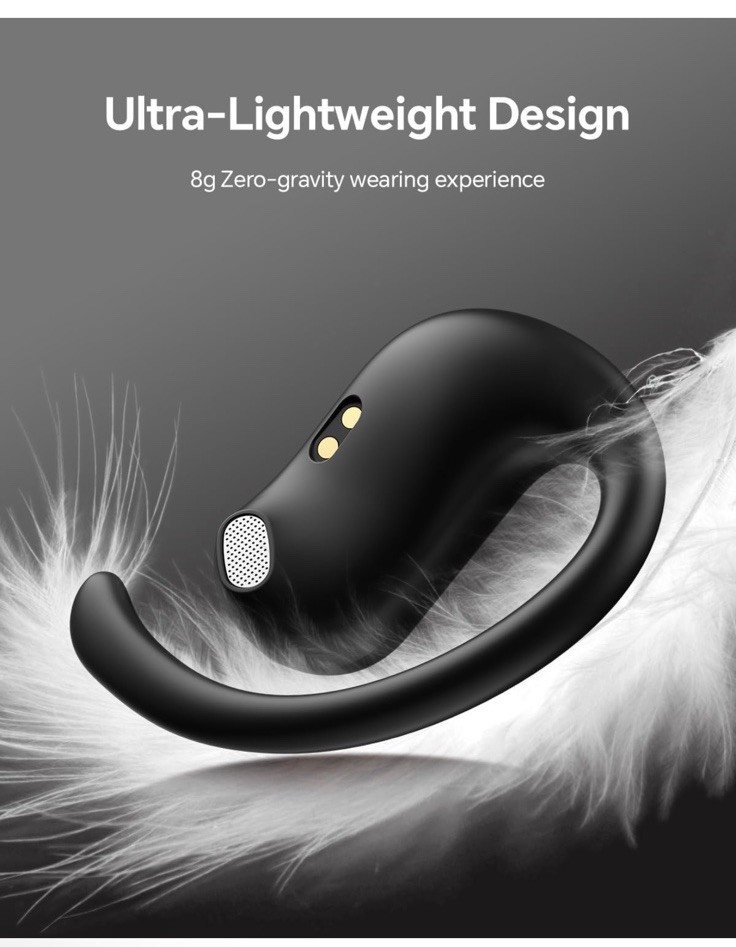 Open Ear Headphones Bluetooth 5.4: 50H Playtime 16.2mm Drivers, Open Ear Tedelon