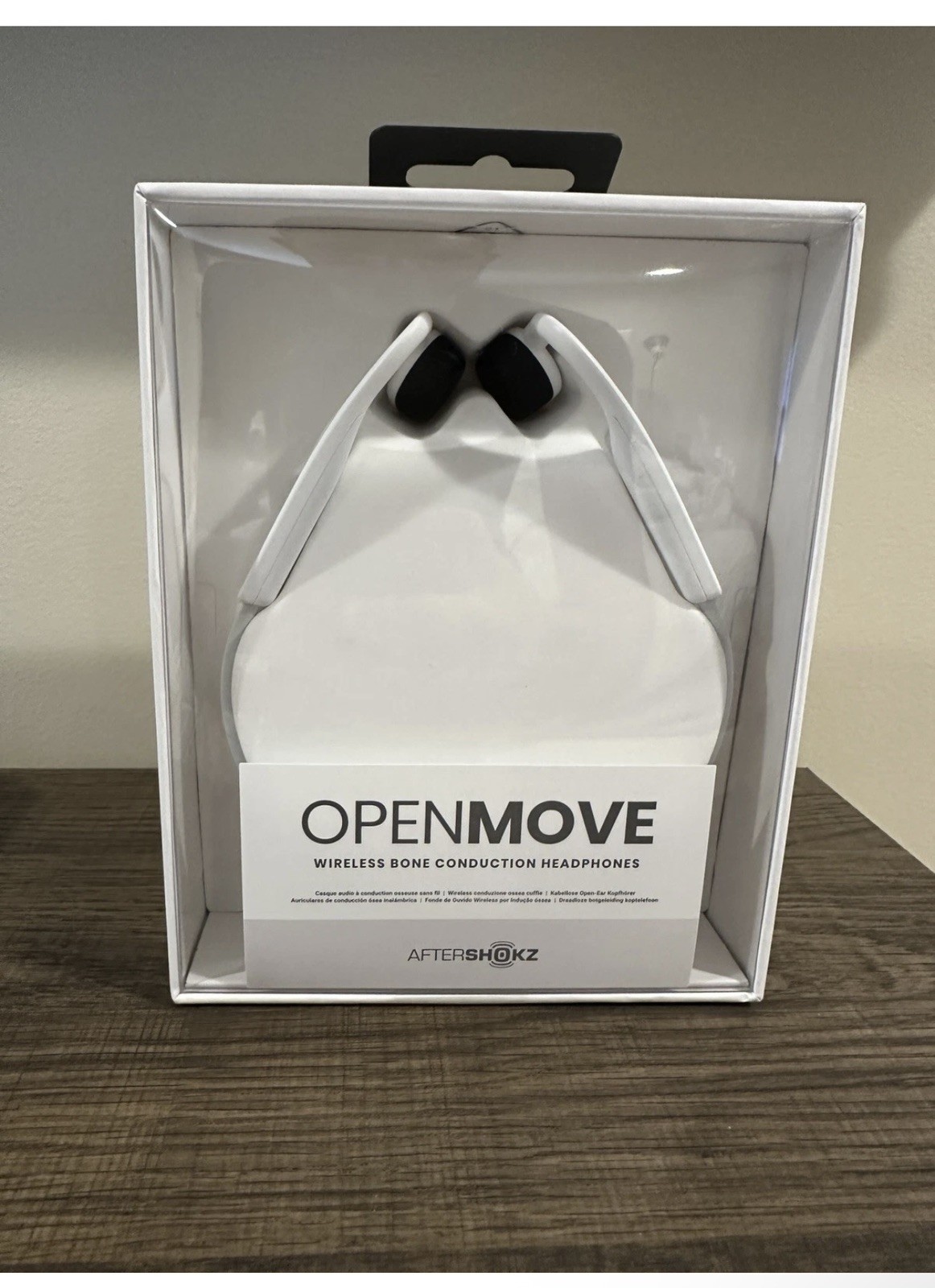Shokz OpenMove Bone Conduction Bluetooth Headphones – White – Never Used!