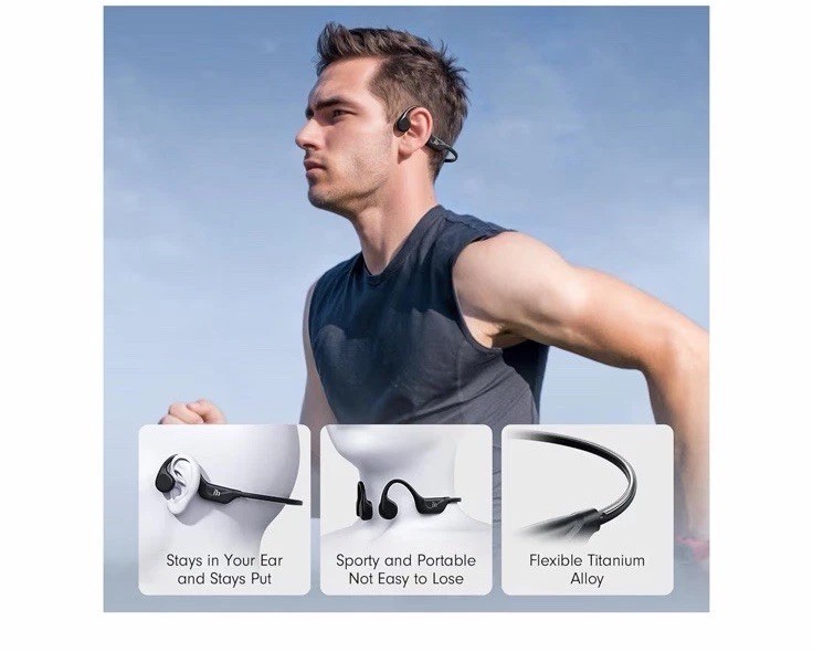 MRYTKY Bone Conduction Headphones,Open Ear Headphones Bluetooth5.4 with Mic