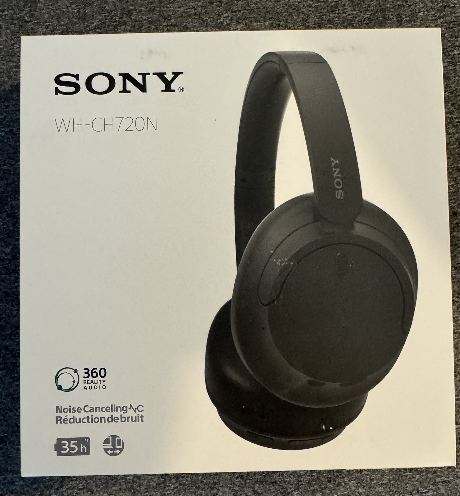 Sony WH-CH720N Wireless Over-Ear Headphones Black Microphone and Alexa Built-in