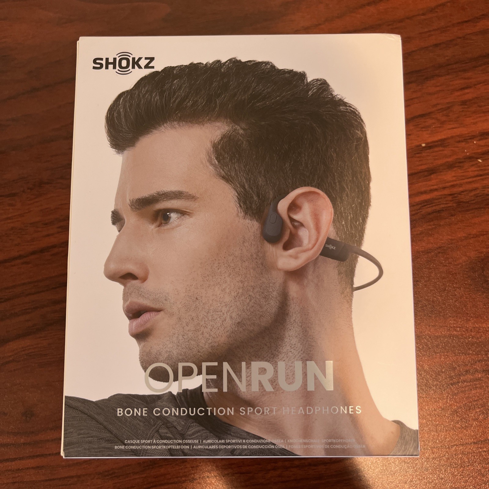Shokz OpenRun Bluetooth Black Bone Conduction Earbuds NEW