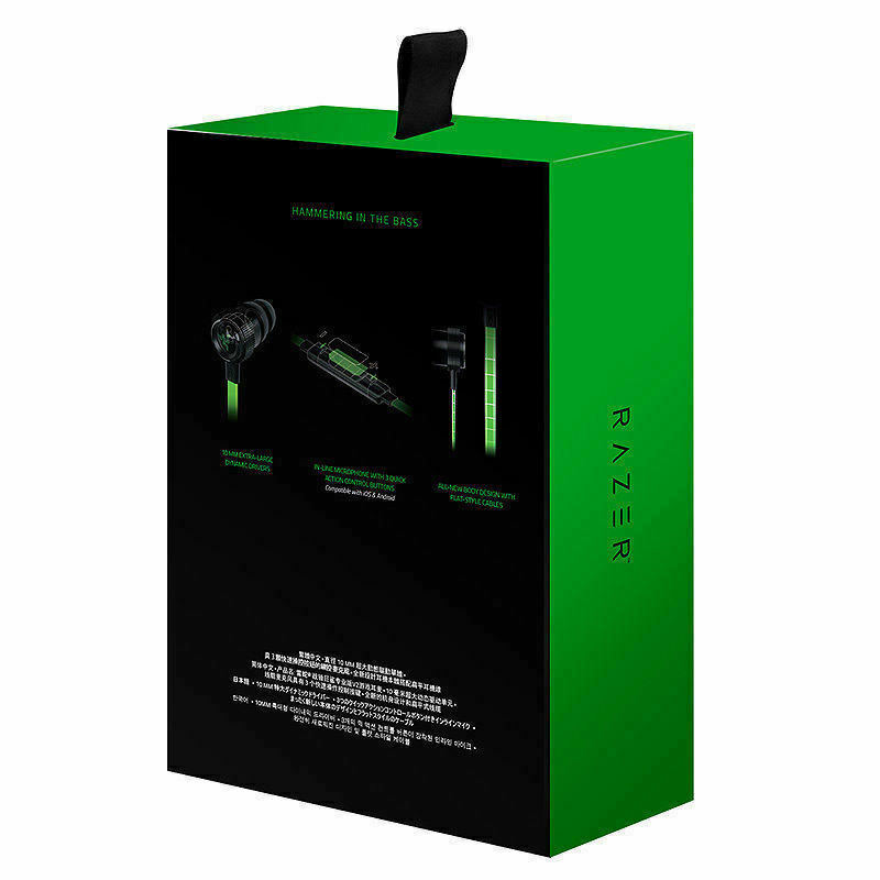 Razer Hammerhead Pro V2 In-Ear PC Music Game Headset headphone earphone with Mic
