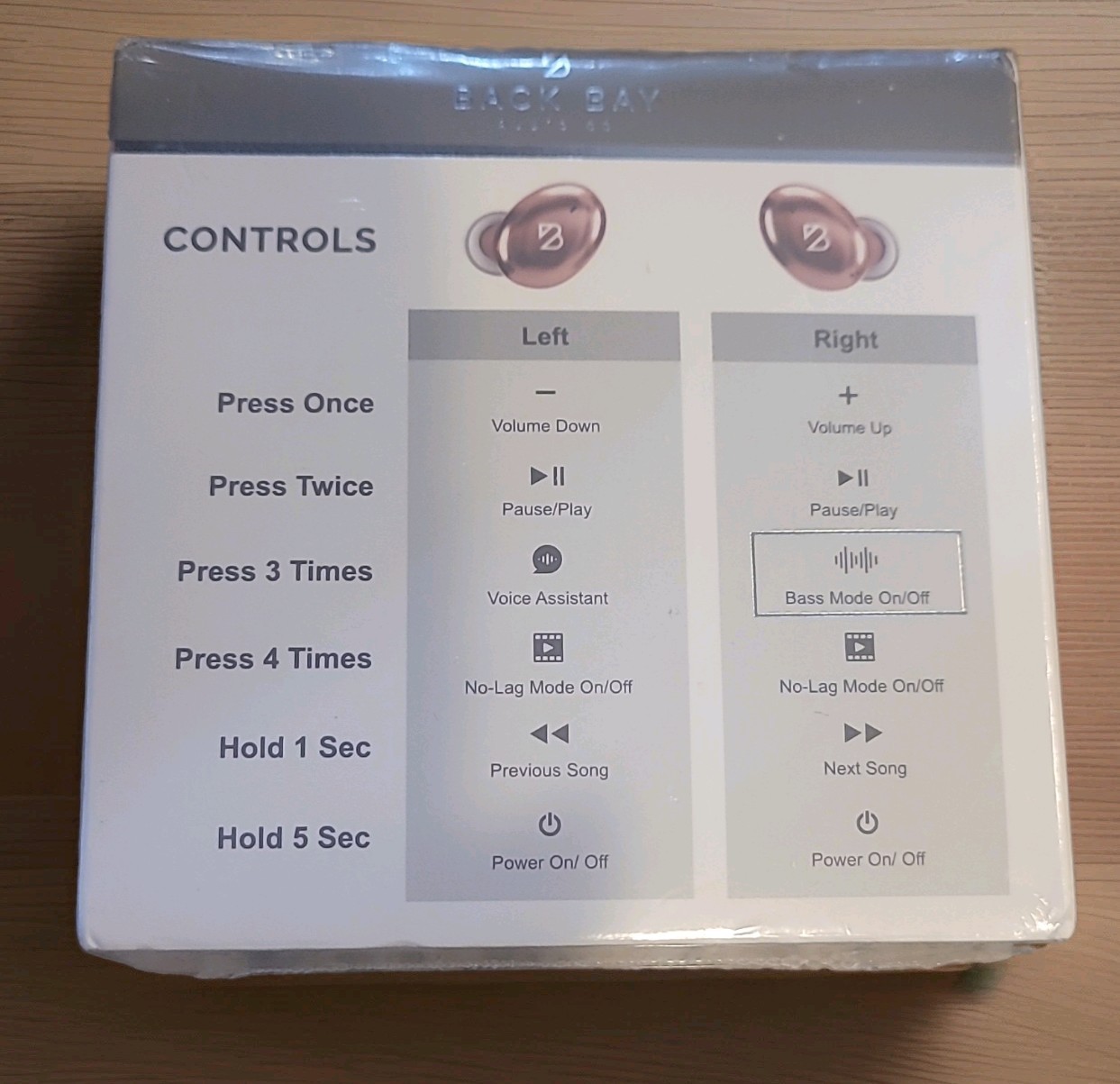 Back Bay Audio~ Tempo 30 Wireless Earbuds, Waterproof, 32 Hour Battery