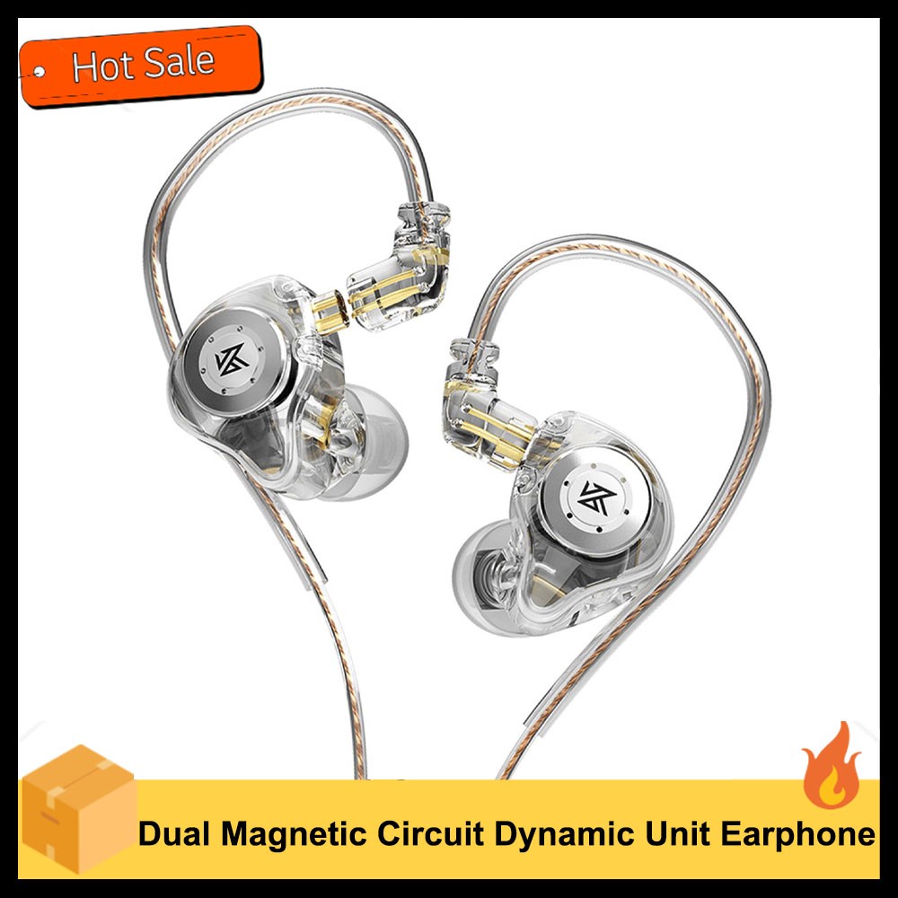 KZ EDX Pro Metal Wired Ear Hook Earphones Flat Anti- Cable HiFi Heads