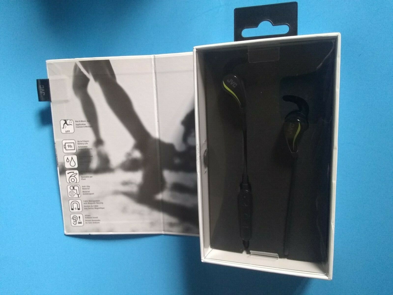 JVC Sports Wireless Bluetooth Headsets HA-ET50BT Black, Tested!