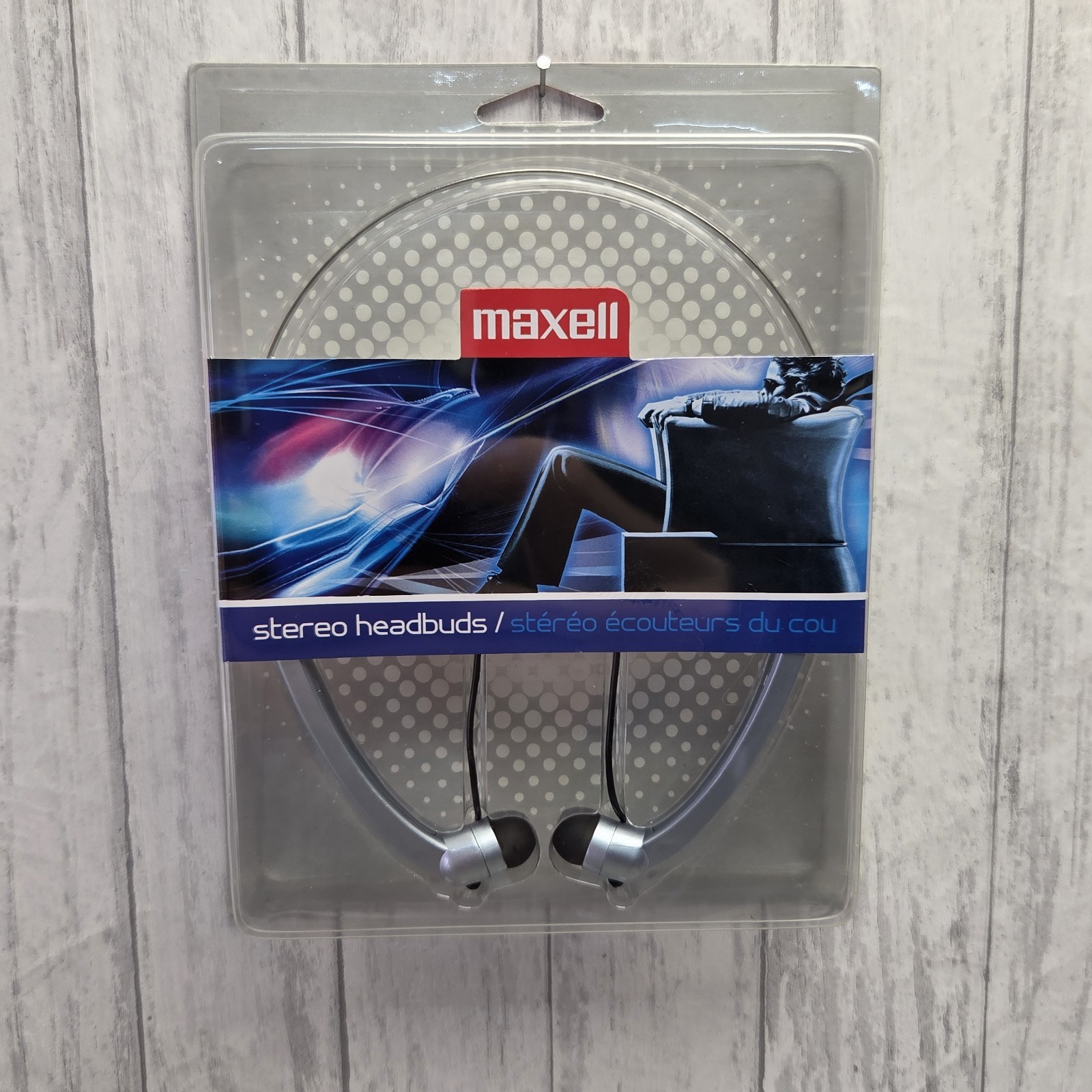 Vintage Maxell Stereo Headbuds HB-202 Neckband Earphones Sealed New NOS