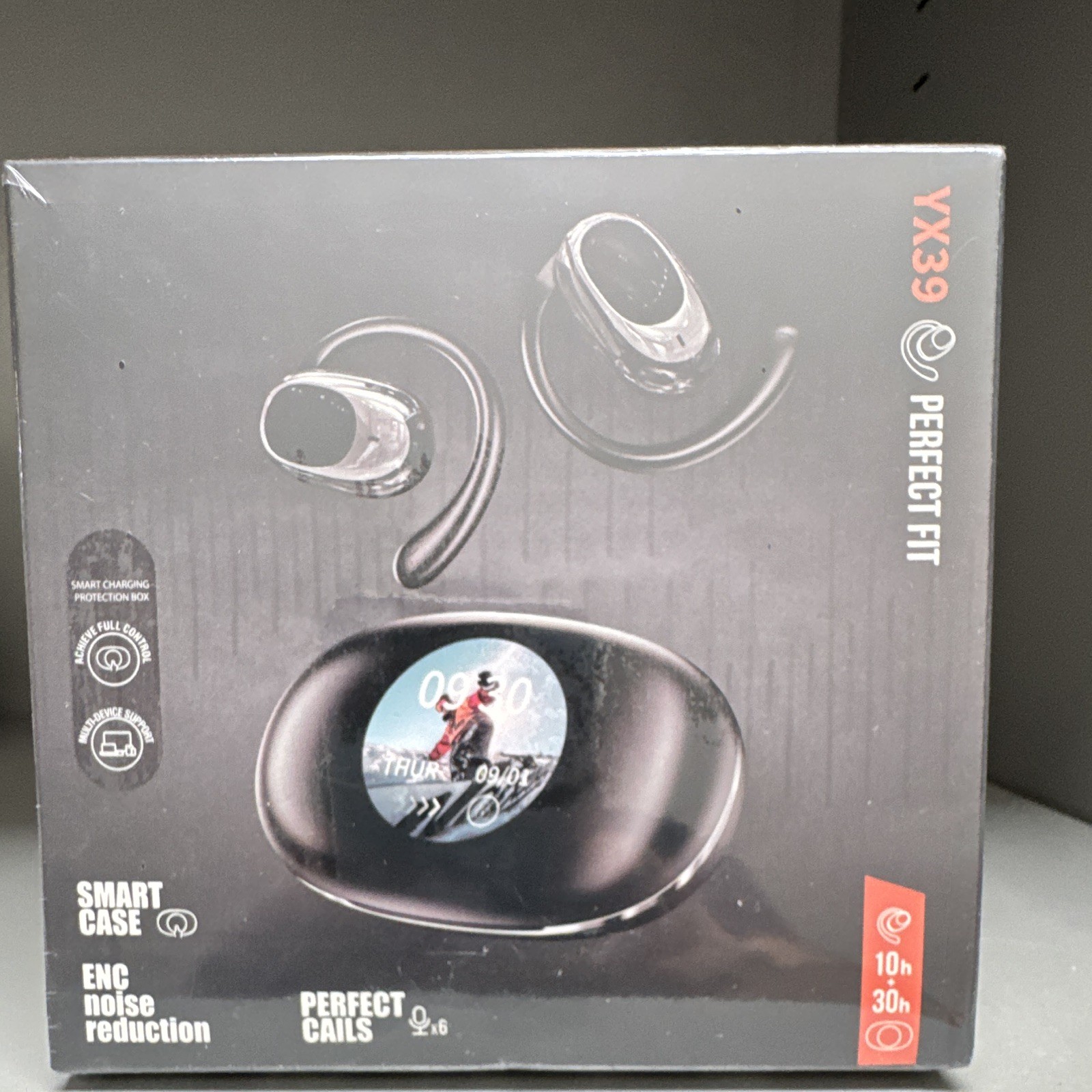 Next-Level Listening ✨ YX39 Bluetooth Ear Hook Earbuds Noise Cancel Smart Case