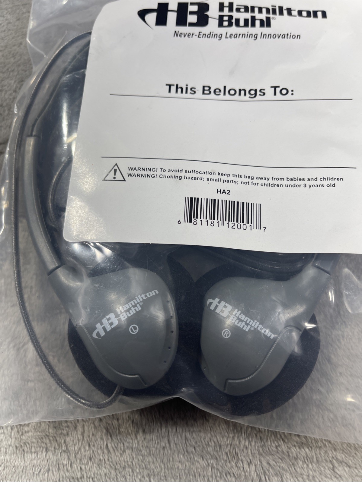 New Hamilton Buhl HA2 Schoolmate Personal Mono/Stereo Headphone