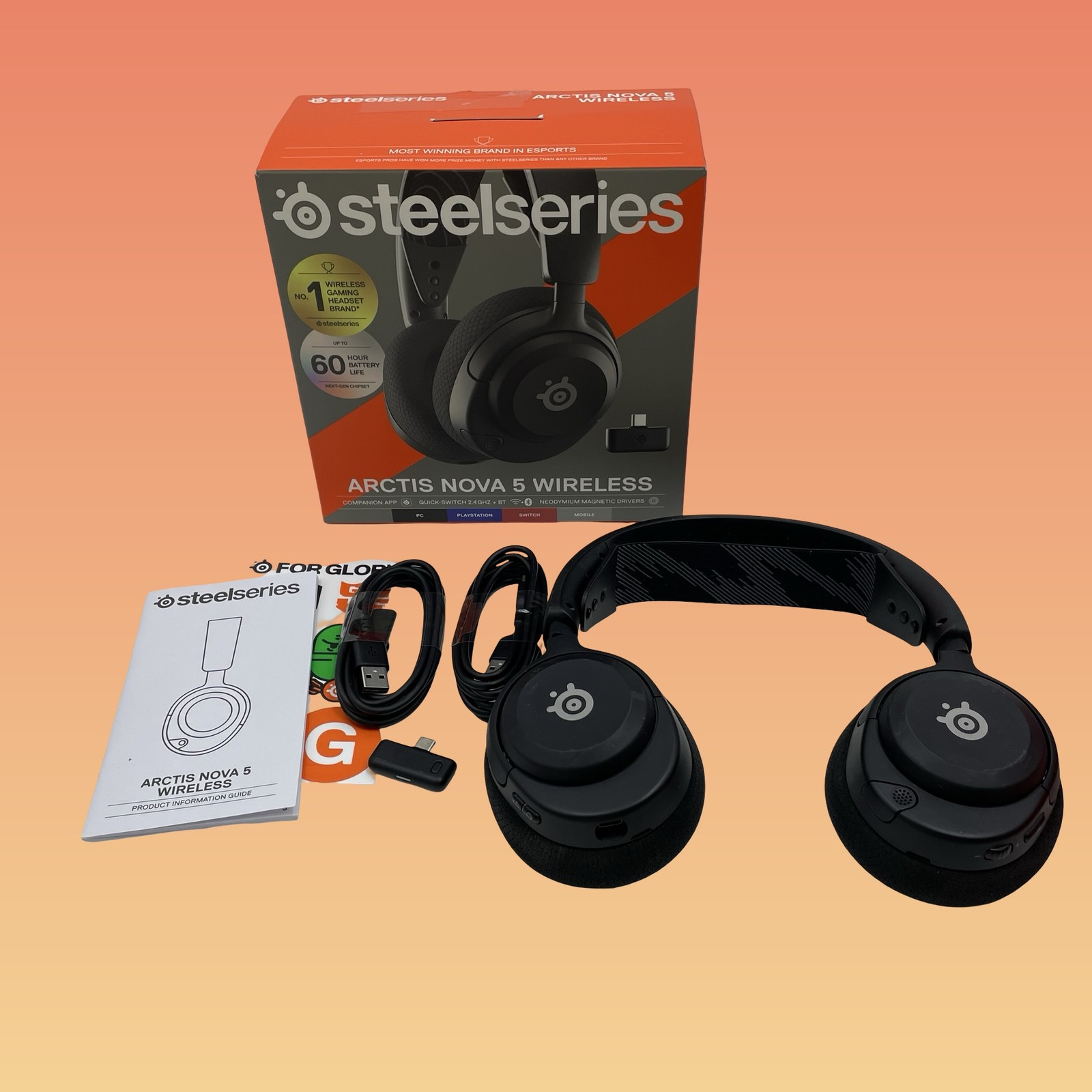SteelSeries Arctis Nova 5 Multi-System Wireless Gaming Headset 2.4GHz/BT #FS4889