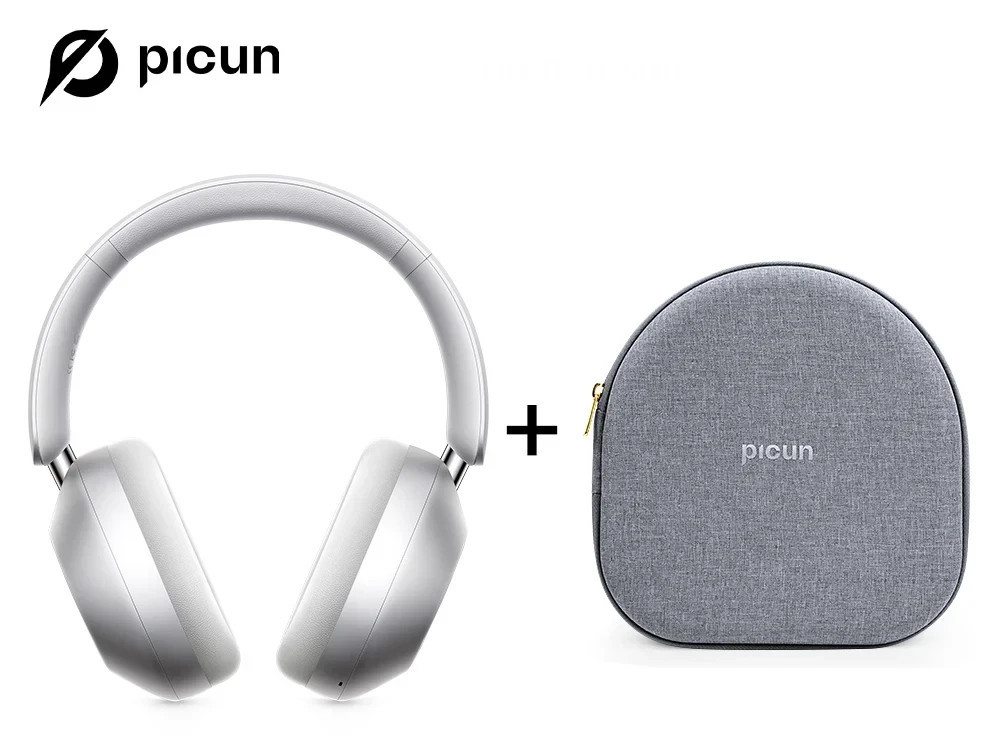 Picun F6 BLUE Active Noise Cancelling Wireless Headphones Head Tracking – NEW