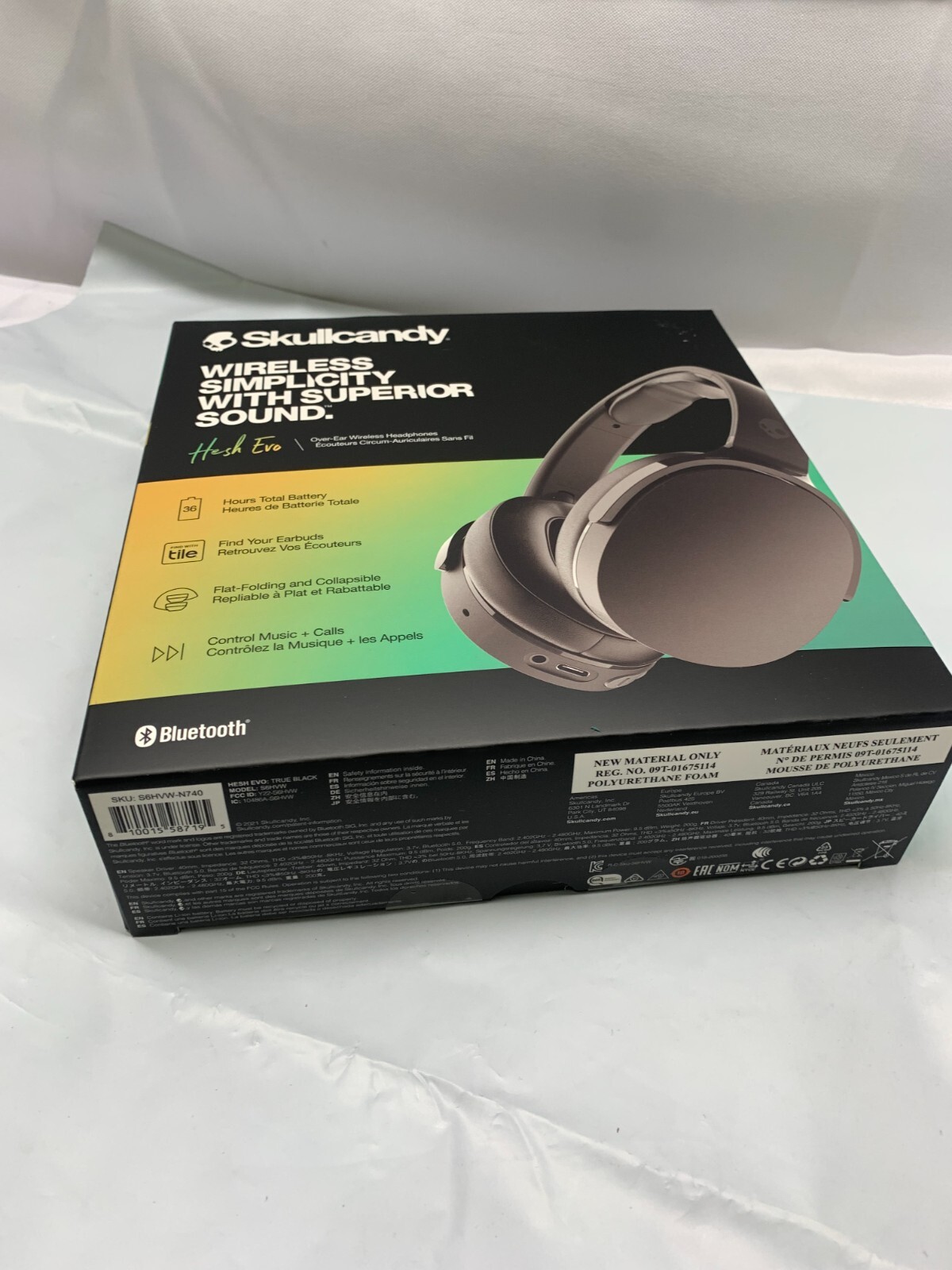 Skullcandy HUSH EVO Over-Ear Wireless Headphones – Black *New