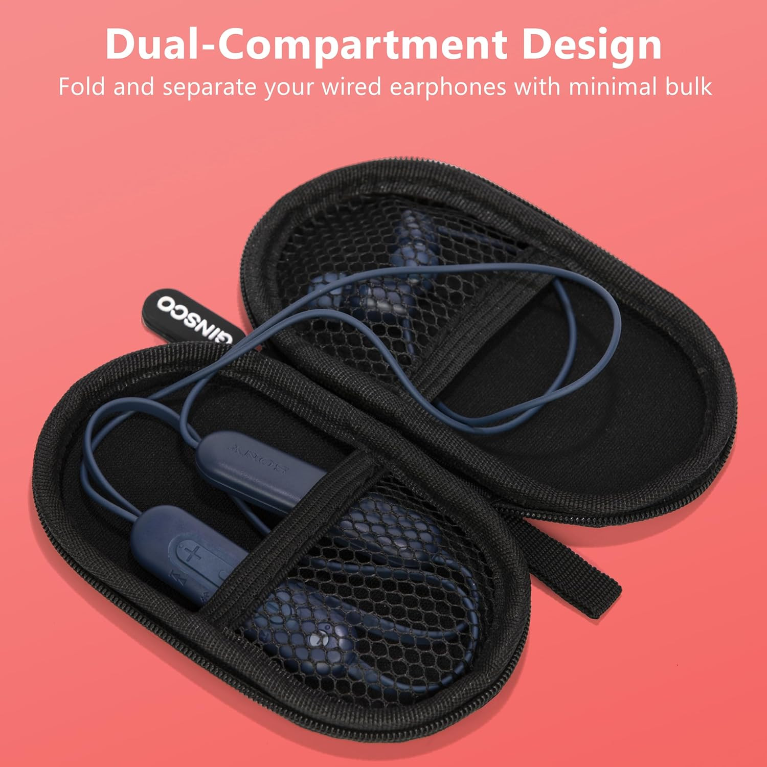 Mini-Portable Case for Beats Flex Wireless Earbuds with Built-In Microphone Earp