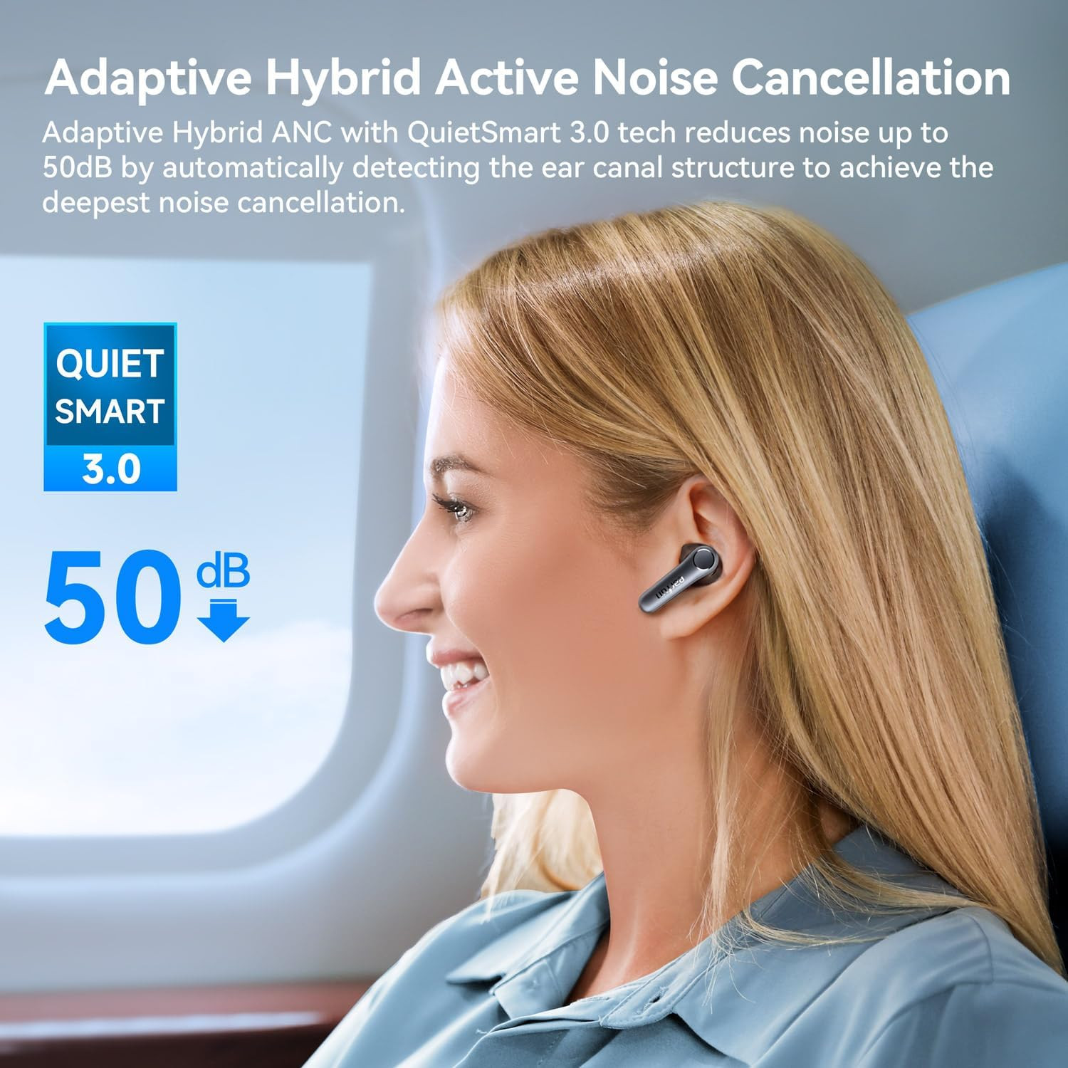 Air Pro 4 Adaptive Hybrid Noise Canceling Wireless Earbuds, Qualcomm Snapdragon