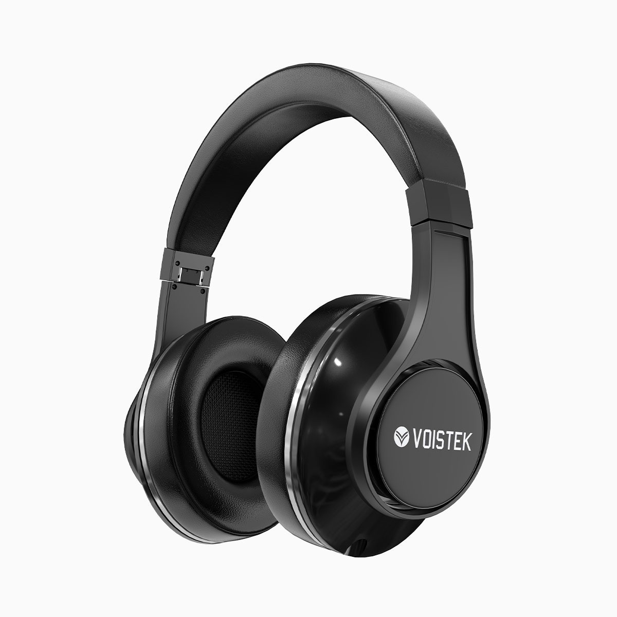 Voistek Wireless Over Ear Headphones with Microphone​ TH20S, Black/Silver