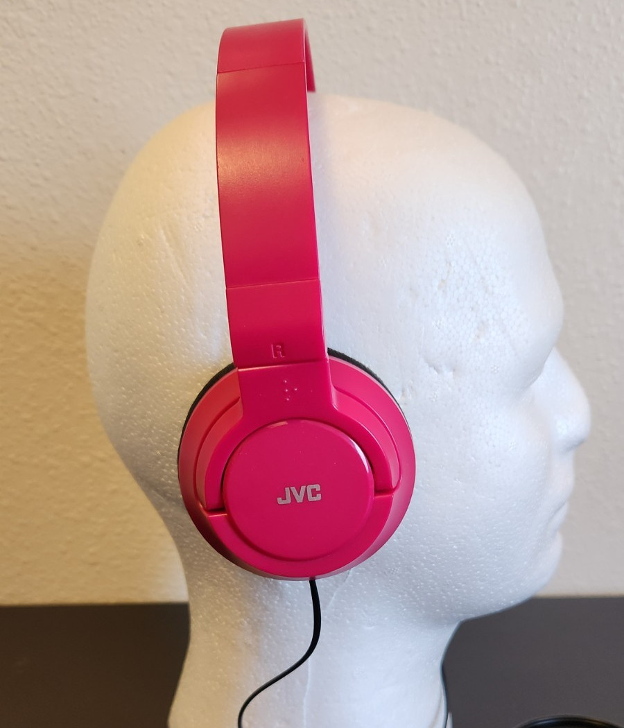 JVC Powerful Bass HA-SR185-R Stereo Headphones-Free Shipping