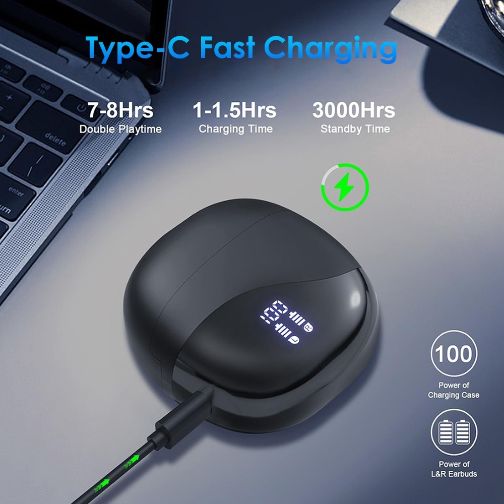 Language Translator Earbuds Wireless AI Headphones 144 Languages for Android iOS