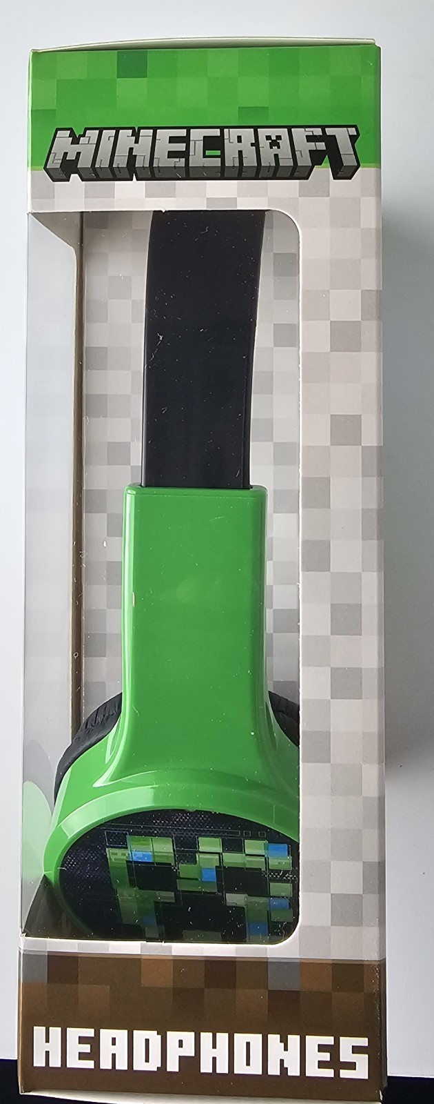 Minecraft Kids’ Safe Headphones Green and Black Ages 2 to 8 Years Old-New Item