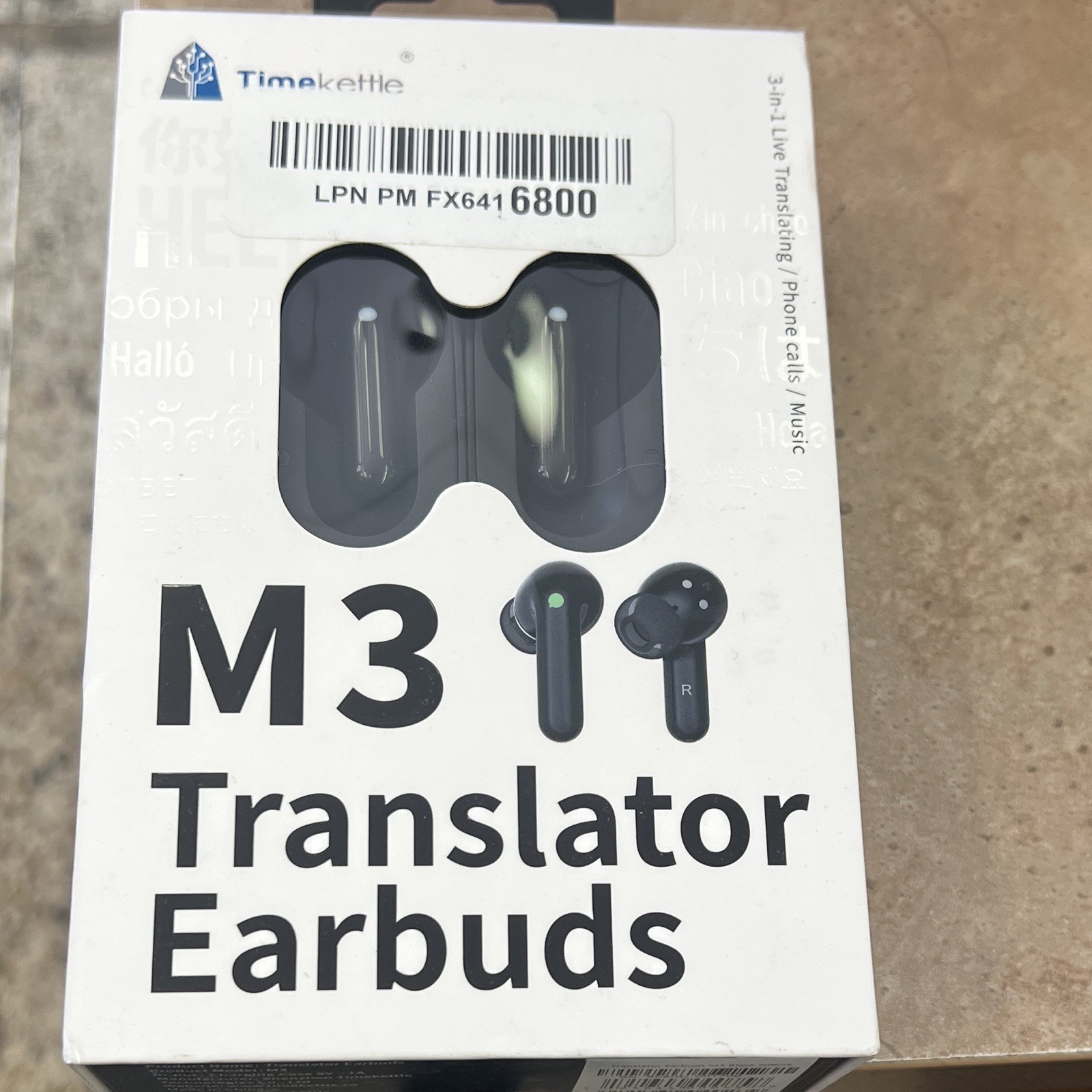Timekettle M3 Translator Earbuds Black Bluetooth Wireless In-Ear Double Mic