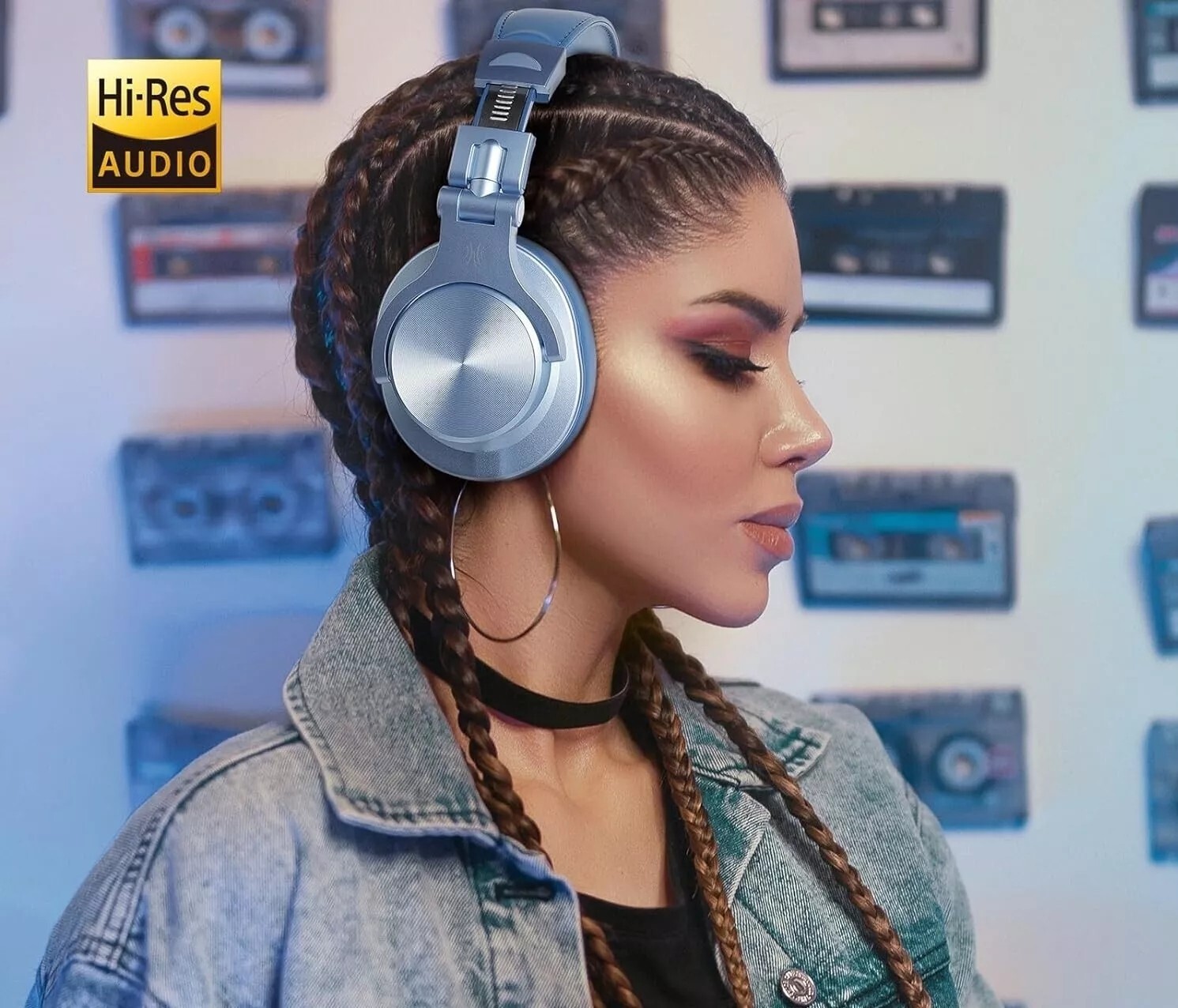 Audifonos Profesionales Auriculares Para DJ Headphone Professional Cielo Azul US