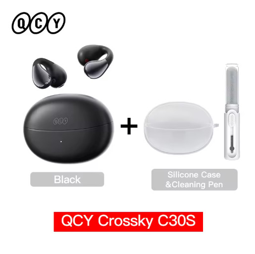 QCY Crossky C30S Open Ear Earbuds LDAC Bluetooth 6.0 Sports Clip