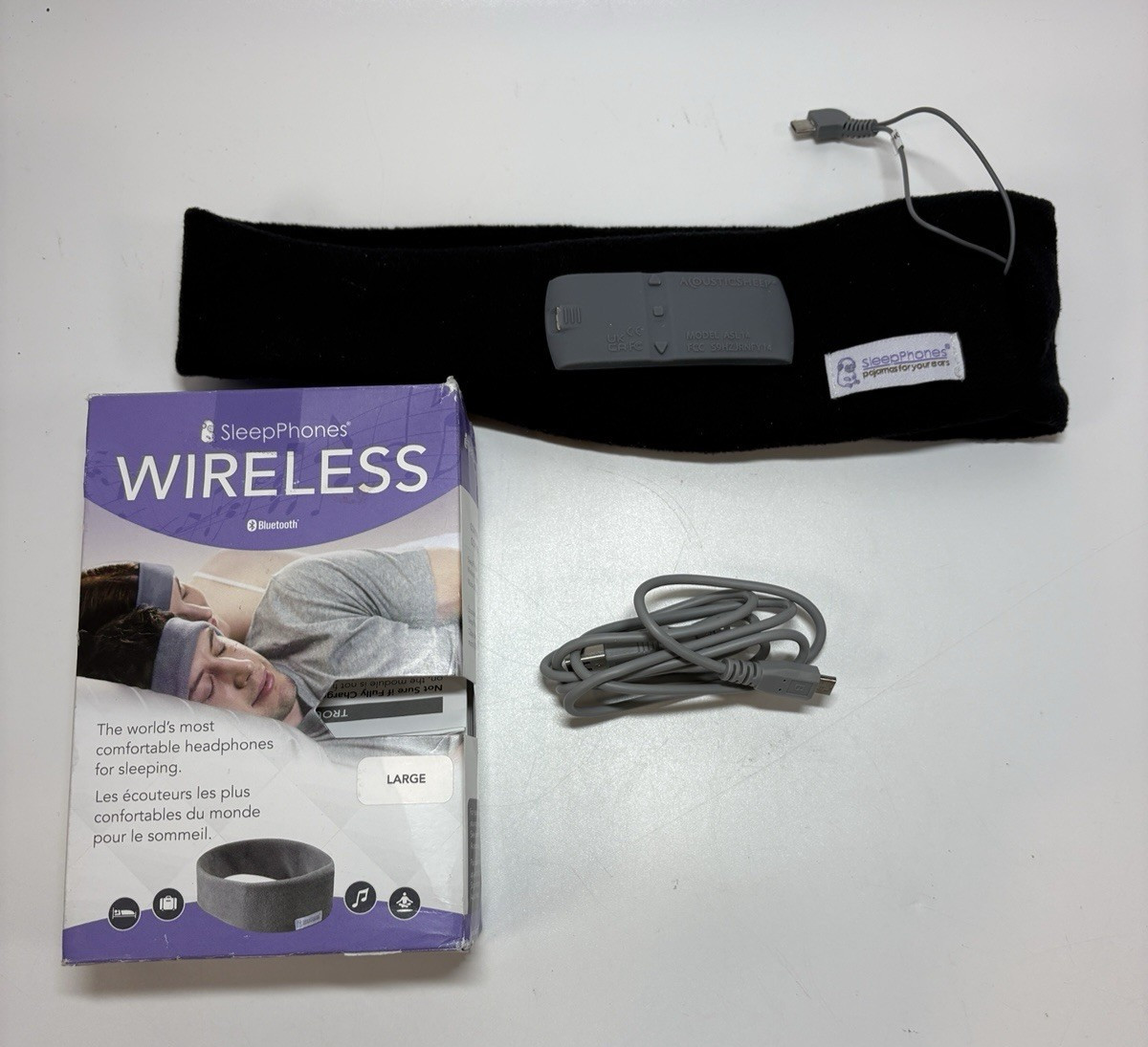 Acousticsheep SleepPhones Wireless Bluetooth Headband – Black – Large