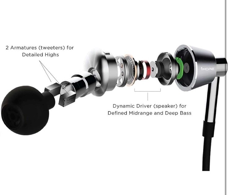 1MORE Triple Driver In-Ear Earphones Hi-Res Resolution,MEMS Mic,High Fidelity