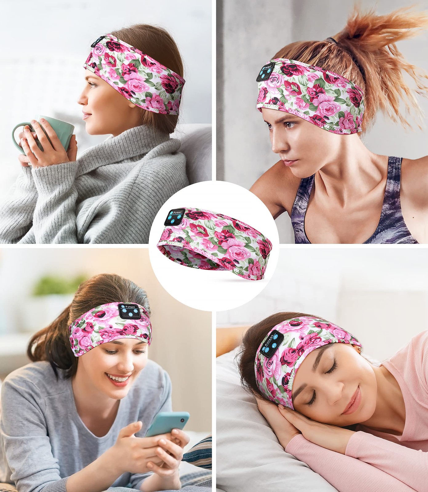 Sleeping Headphones Bluetooth Headband, Unisex-Adults Hairband Sound, Long Pl…