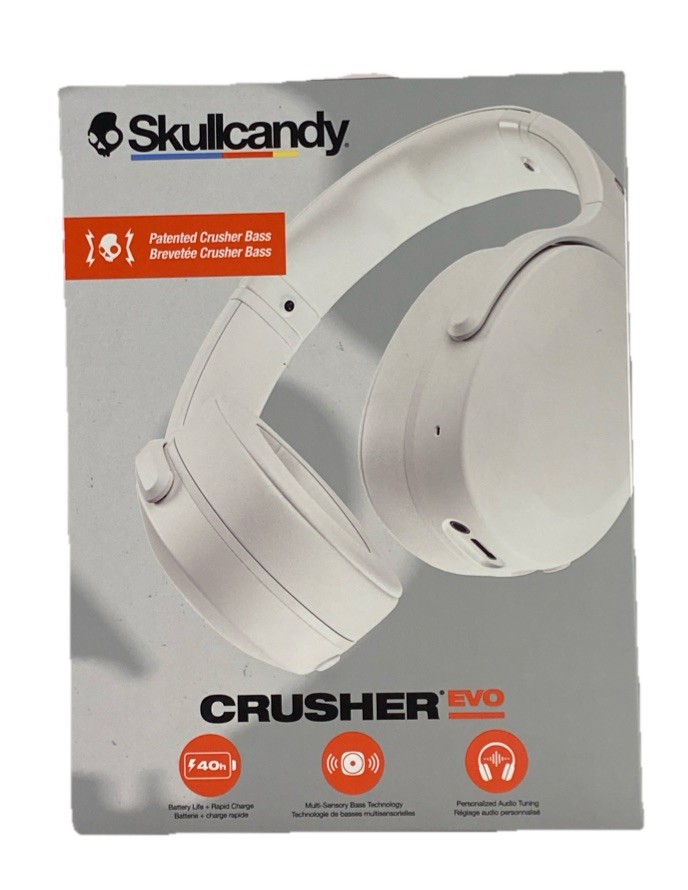 Skullcandy Crusher Evo S6EVW Bone Orange Glow Wireless Bluetooth Headphones
