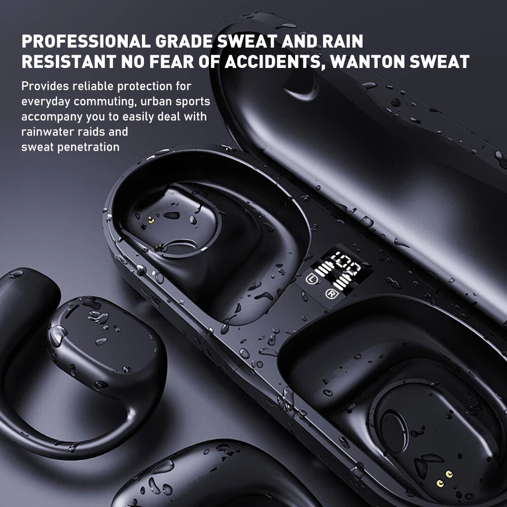 Bone Conduction Headphones Bluetooth 5.3 Wireless Open-Ear Earbuds Sport Headset