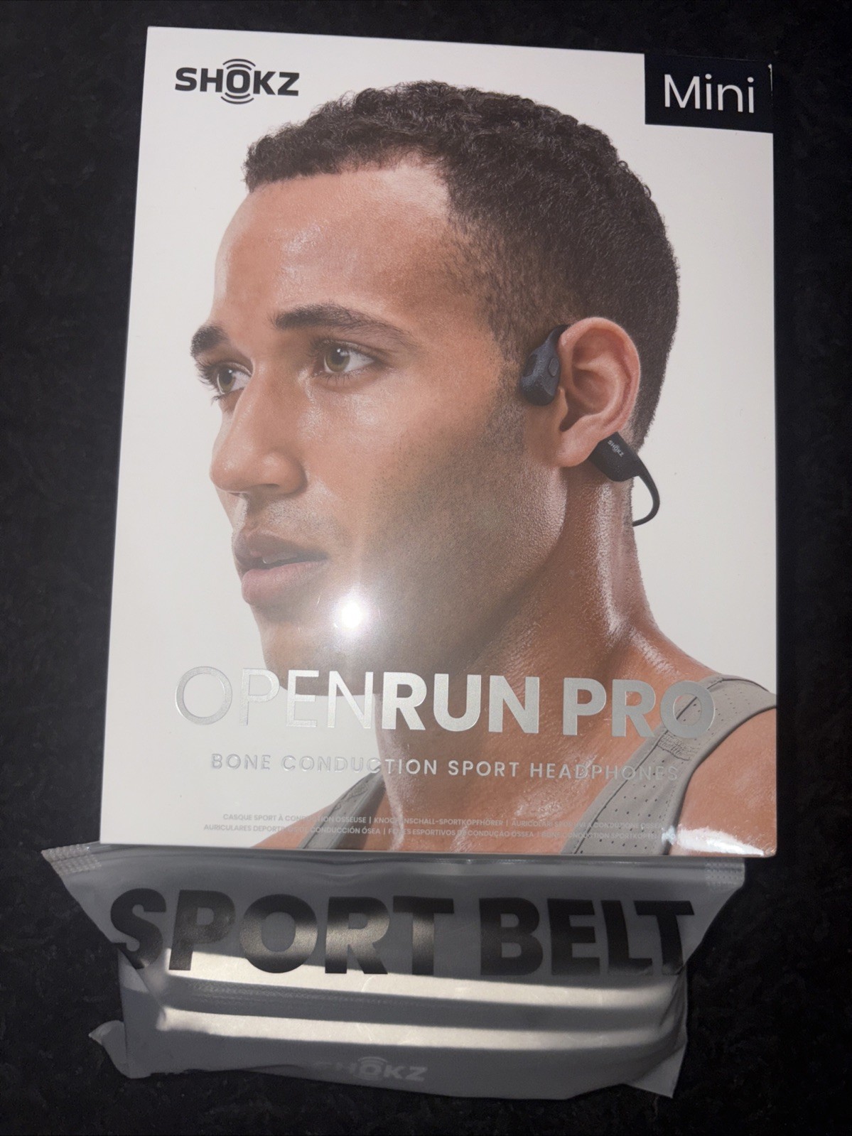 Shokz Open Run Pro Mini In Black With Sport Belt