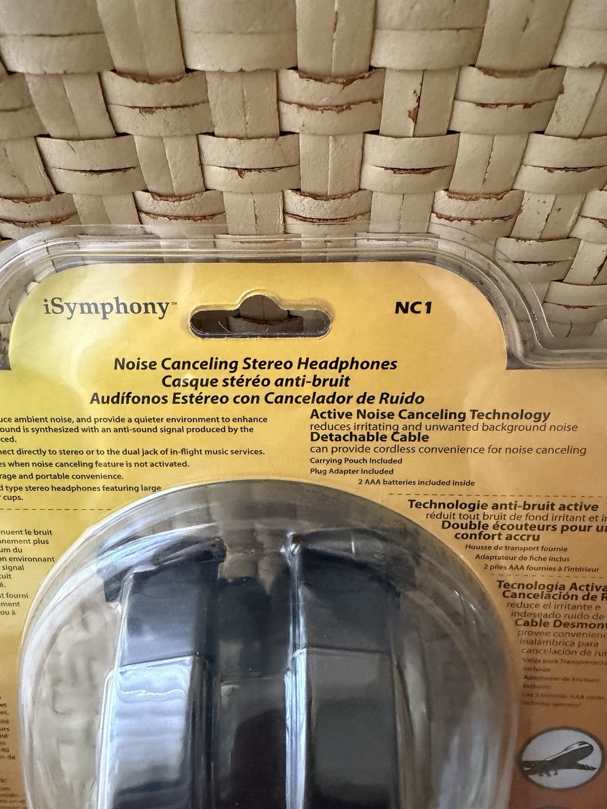 ISymphony NCI Noise Canceling Stereo Headphone – Detachable Cable & Airplane