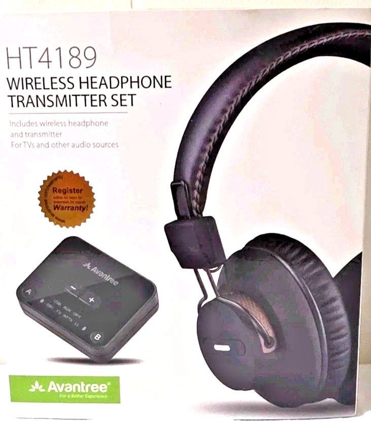 Avantree HT4189 40 Hrs Wireless Headphone Transmitter Set for TV with Bluetooth