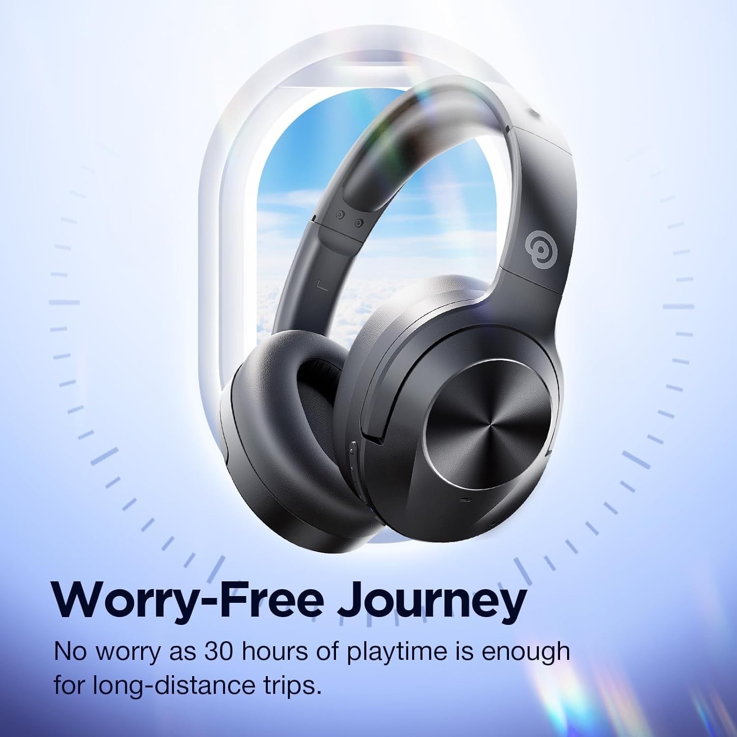 Lightweight Over-Ear Bluetooth Headphones – 30 Hours Wireless, Ultimate Comfort