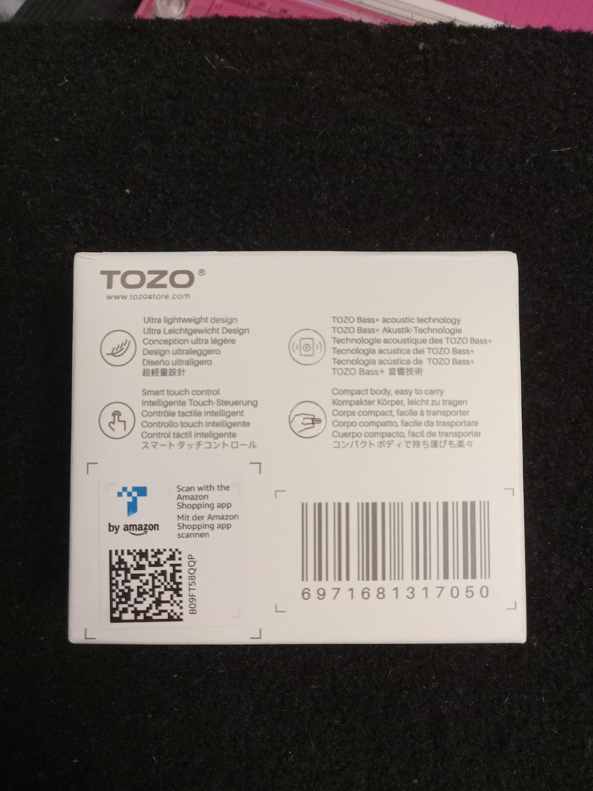 TOZO A1 Mini Wireless Earbuds Bluetooth 5.3 Mic IPX5 Waterproof – Black (New)