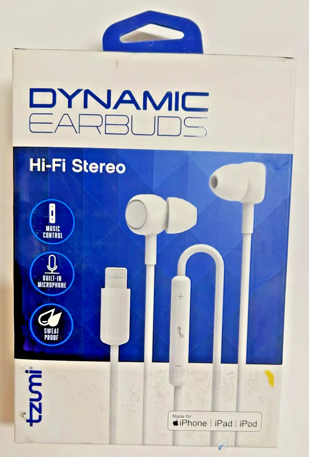 Tzumi Dynamic Hi-Fi Stereo Earbuds for Apple iPod iPad iPhone White