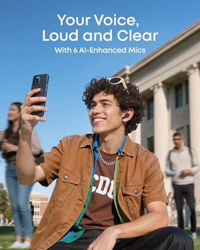 P31i by Anker, Real-Time Adaptive Noise Cancelling, Hi-Res Sound, Black
