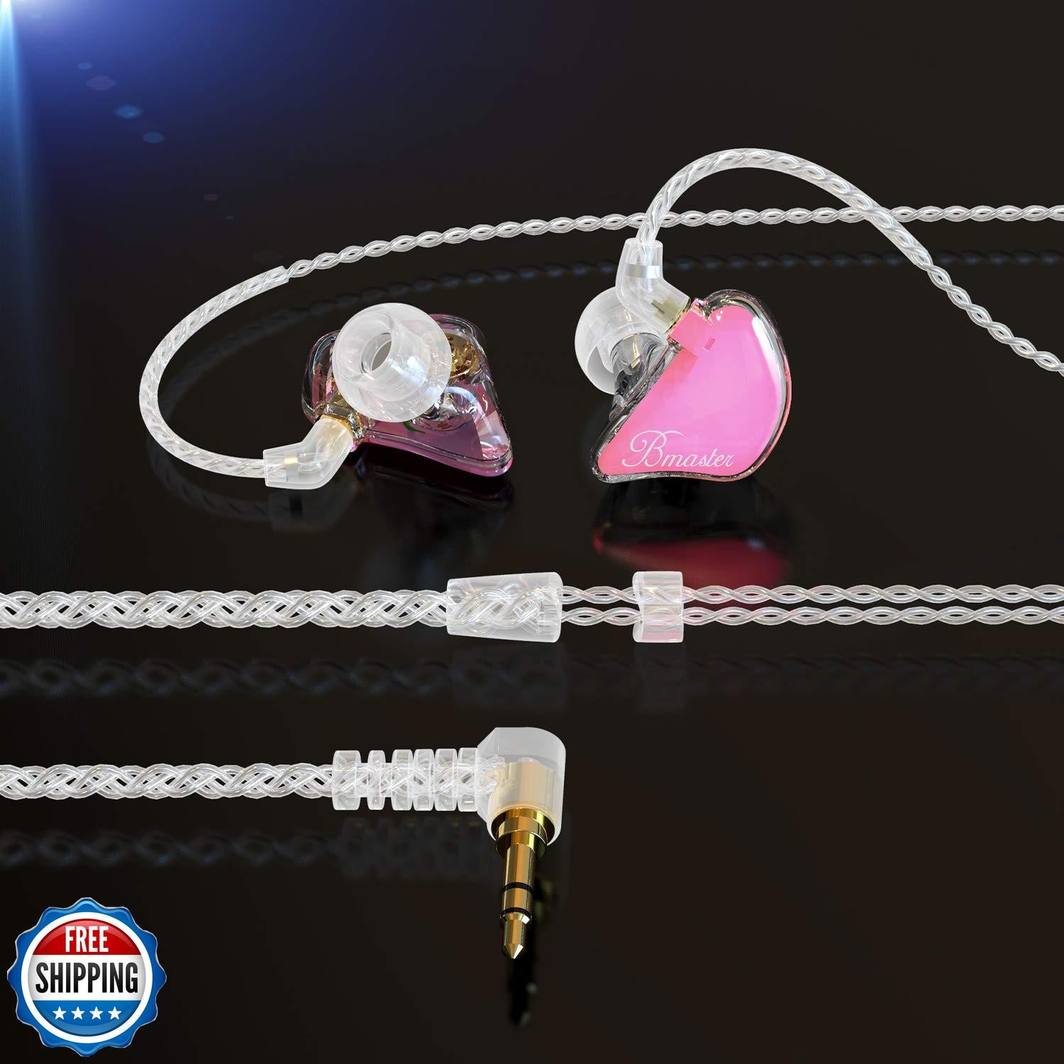 BASN Bmaster in Ear Monitor Headphones Triple Driver Earphones with Two Detac