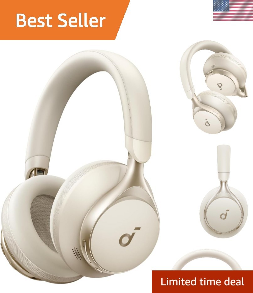 Space One Bluetooth Headphones: 40H Active Noise Cancelling & Hi-Res Audio