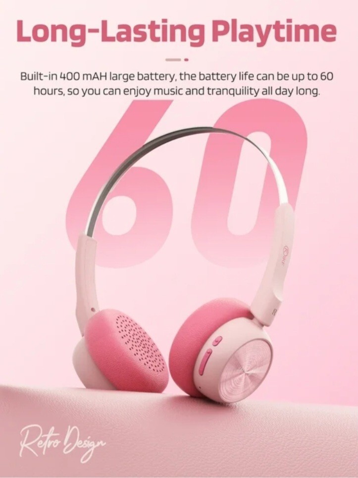 iKF R1 Wireless Retro Headphones | Bluetooth V 5.3 | 60 Hours Playtime | APP…