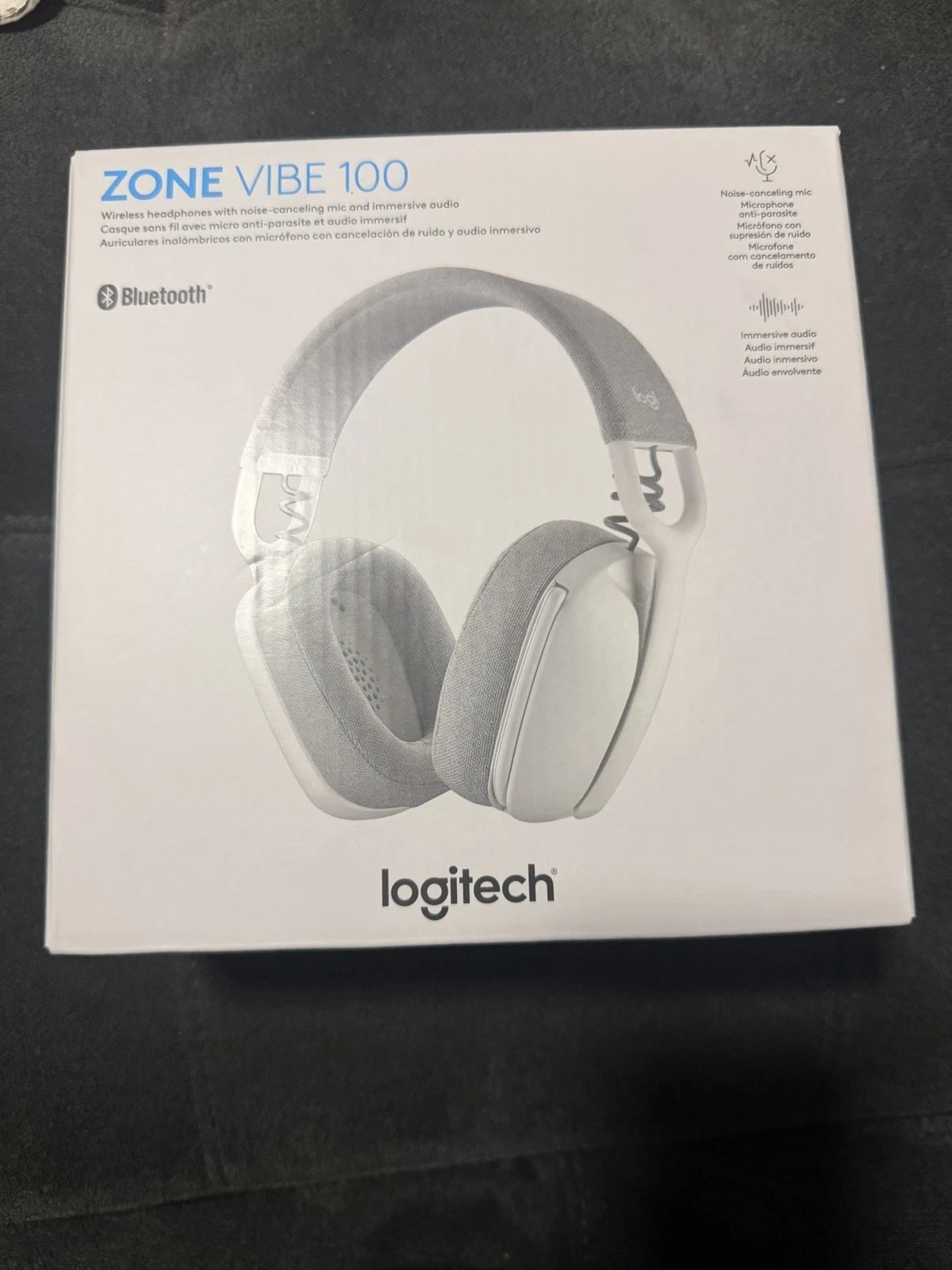 Logitech | Zone Vibe 100 | Wireless Over-Ear Headset | Off-White | 129