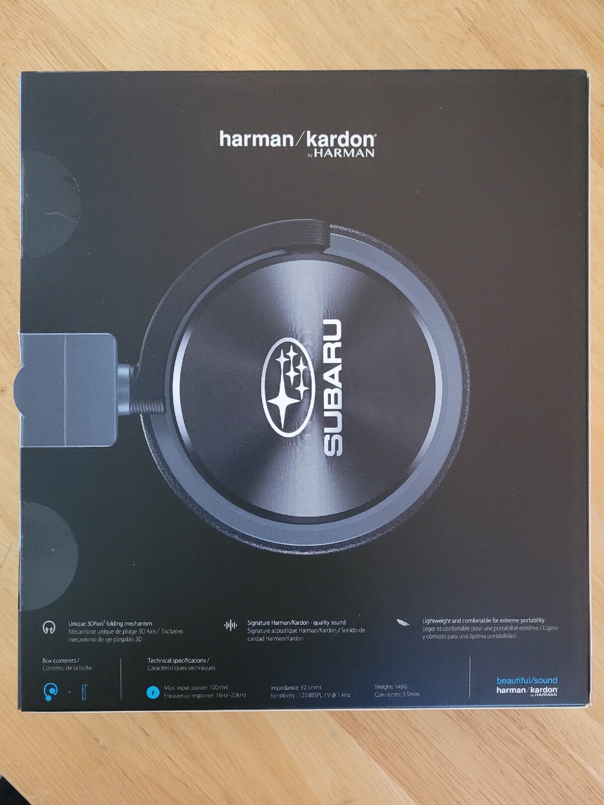 Subaru Harman Kardon High Perform…Headphones Foldable Mini Headset NEW SEALED.