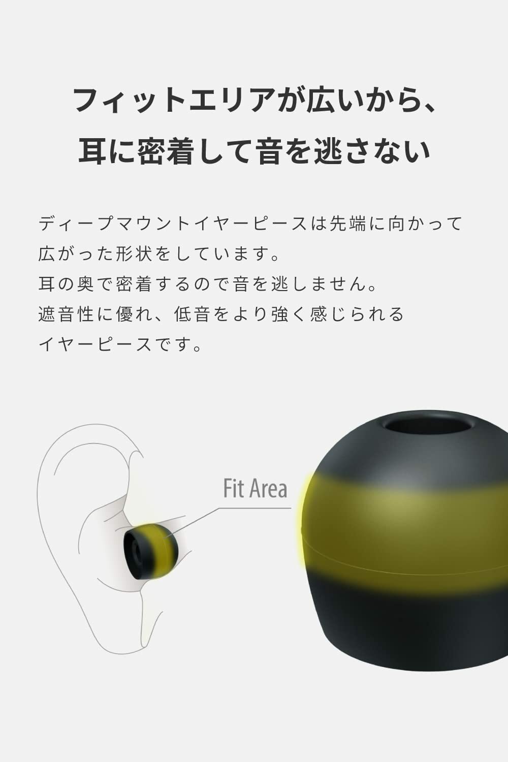 radius Earpiece HP-DME00K deep mount earpiece All size JAPAN Import