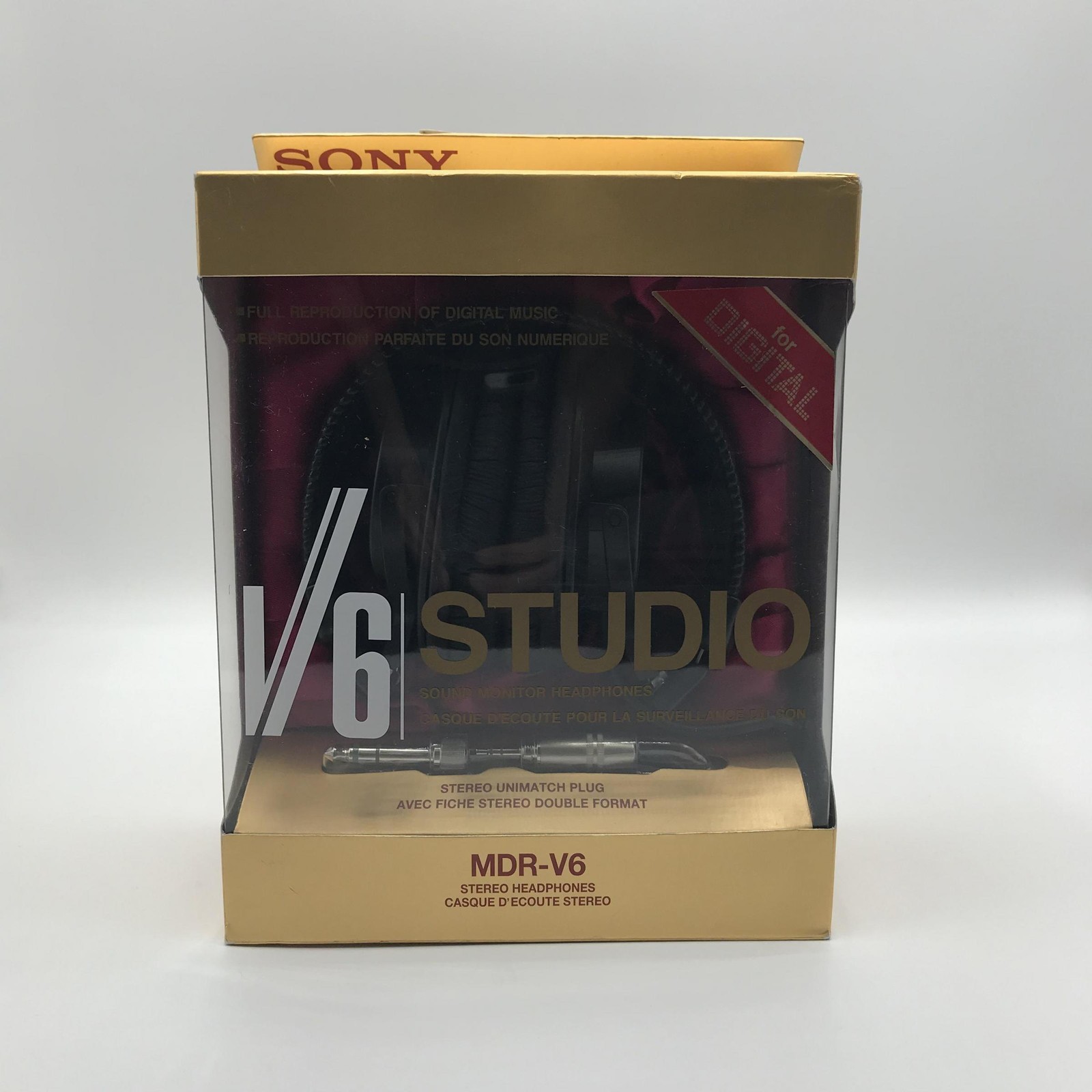 Vintage New Sony MDR-V6 Monitor Series Headphones CCAW Voice Coil