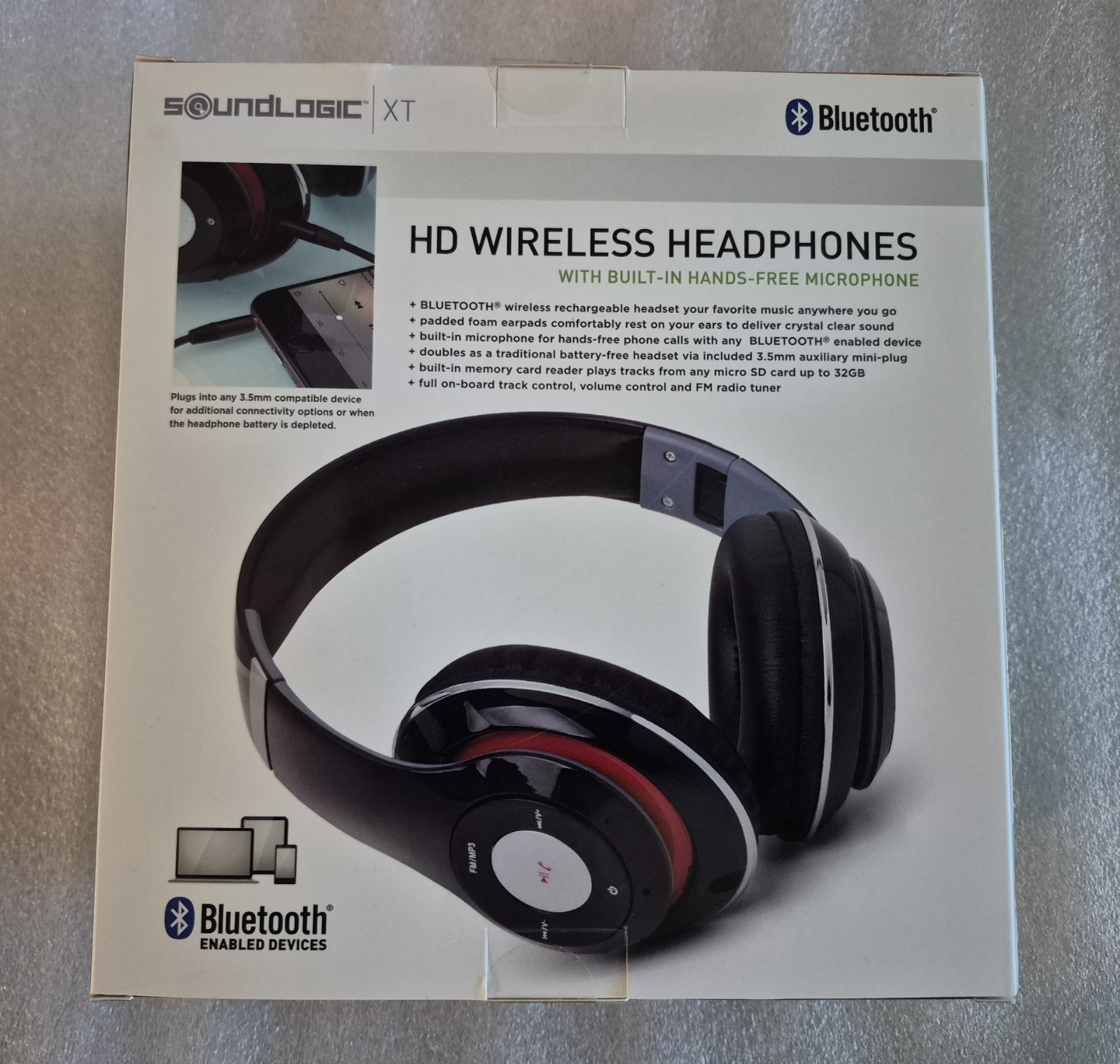Soundlogic HD Wireless Bluetooth Headphones Sealed