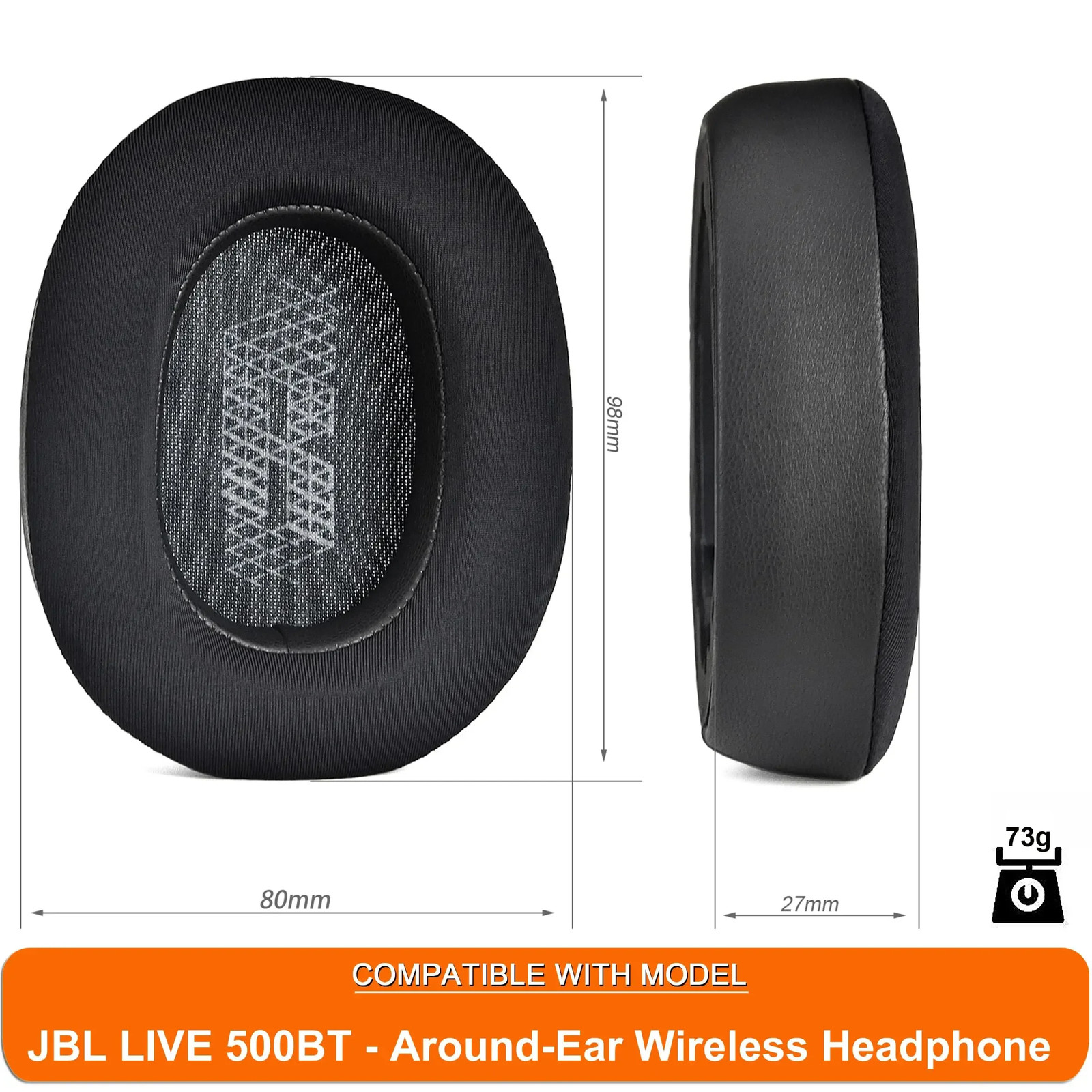 Cooling Gel Ear Pads Replacement Cushions Earmuff For JBL Live 500BT Headphones
