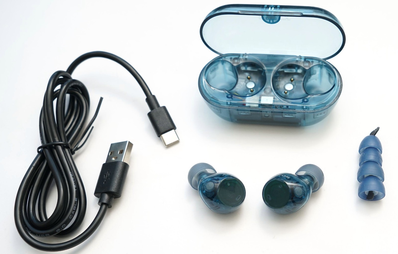 Sony WF-C710N/L Earbuds Truly Wireless Bluetooth Noise Canceling Glass Blue
