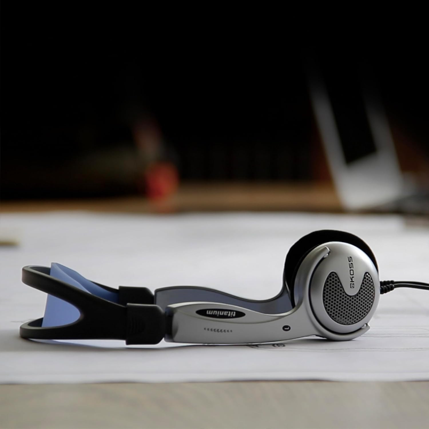 KTXPRO1 Titanium Portable Headphones with Volume Control, Single, Standard Packa