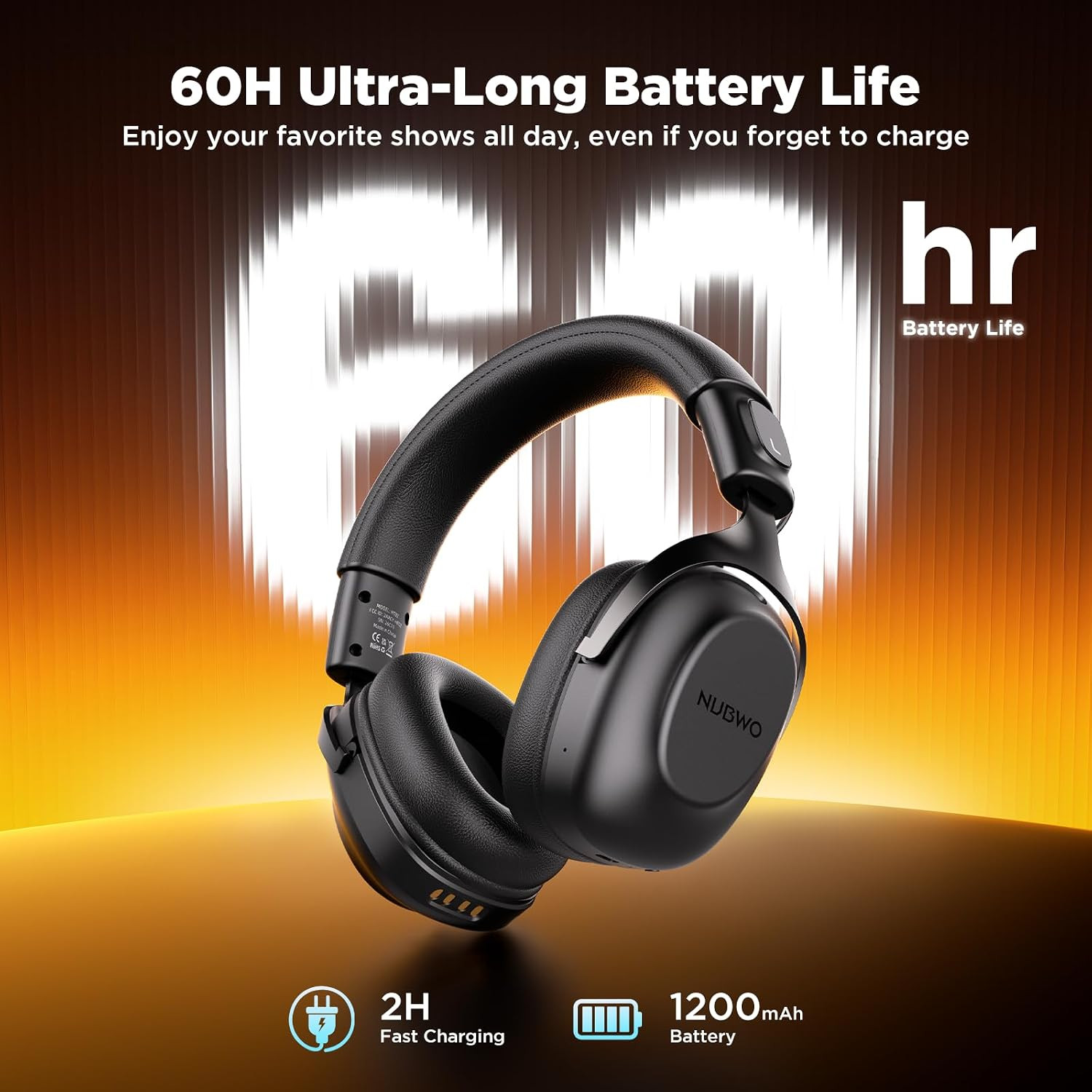 Wireless TV Headphones for Seniors Hearing Impaired, 2.4Ghz Bluetooth Headphones