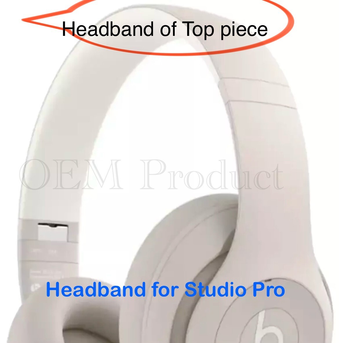 Original Beats Studio Pro (2023) A2924 Wireless Headband Replacement – Sandstone